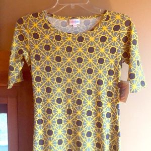 Lularoe black and yellow xxs julia